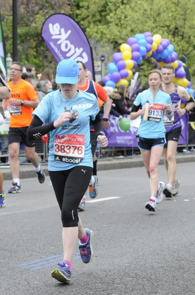 The running ginger during the Lonon Marathon 2015