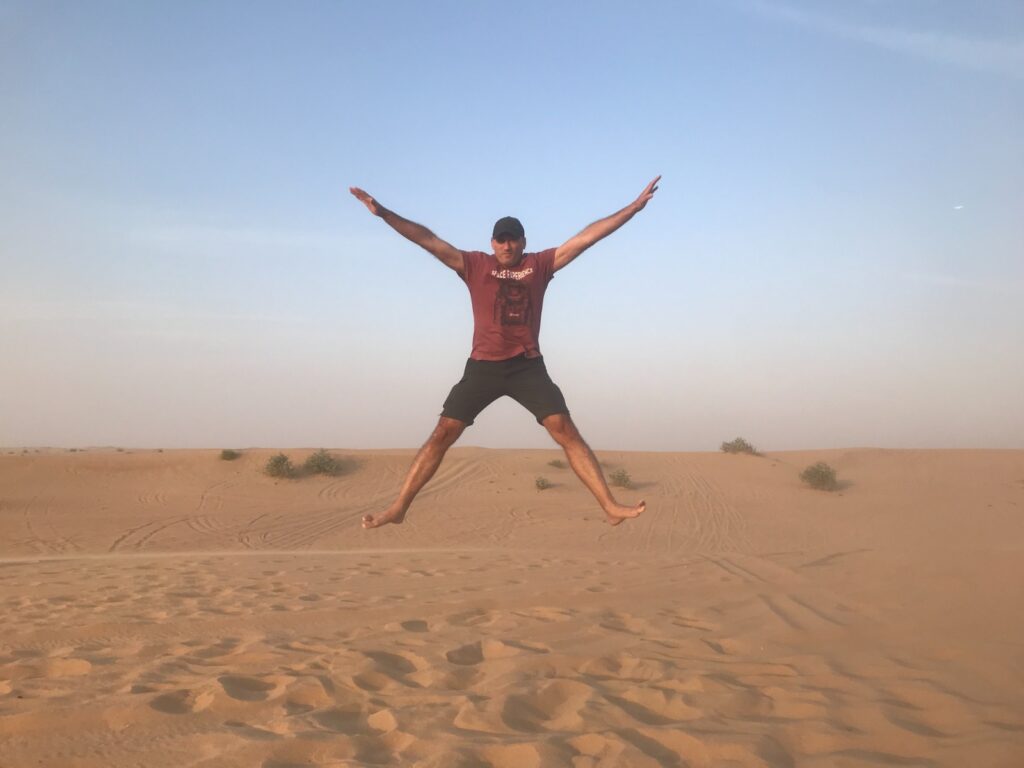 Red Dunes in the Arabian Desert with Roger
