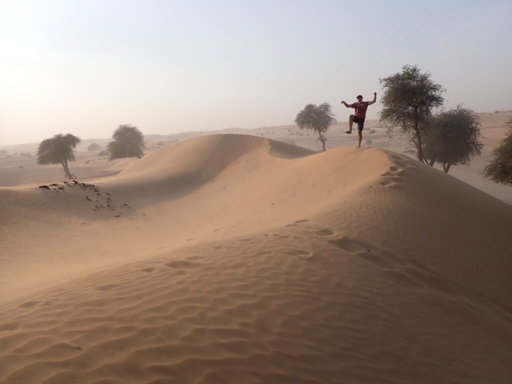 Red Dunes in the Arabian Desert with Roger