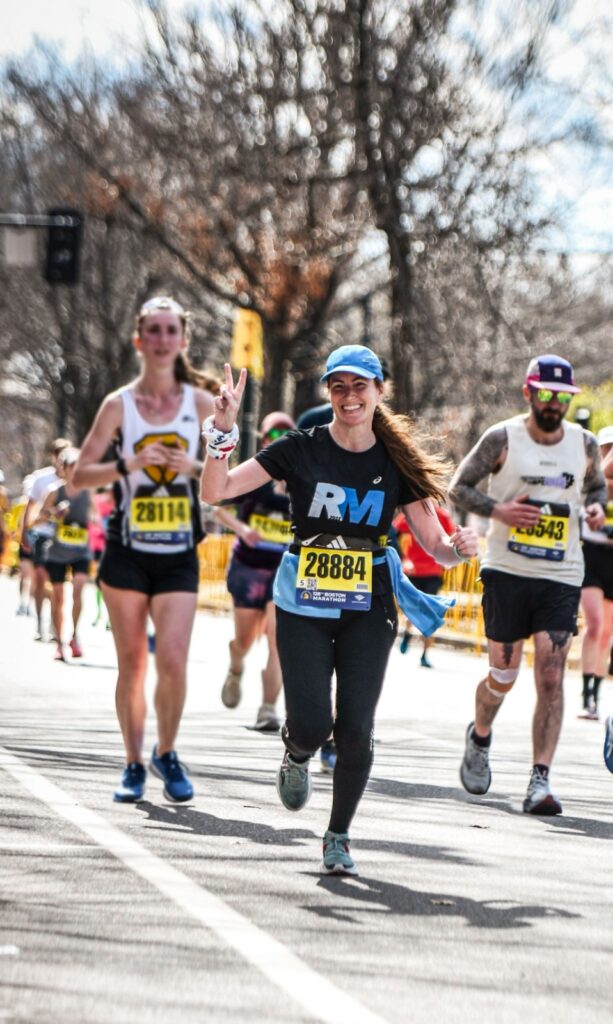 The running ginger in the Boston Marathon