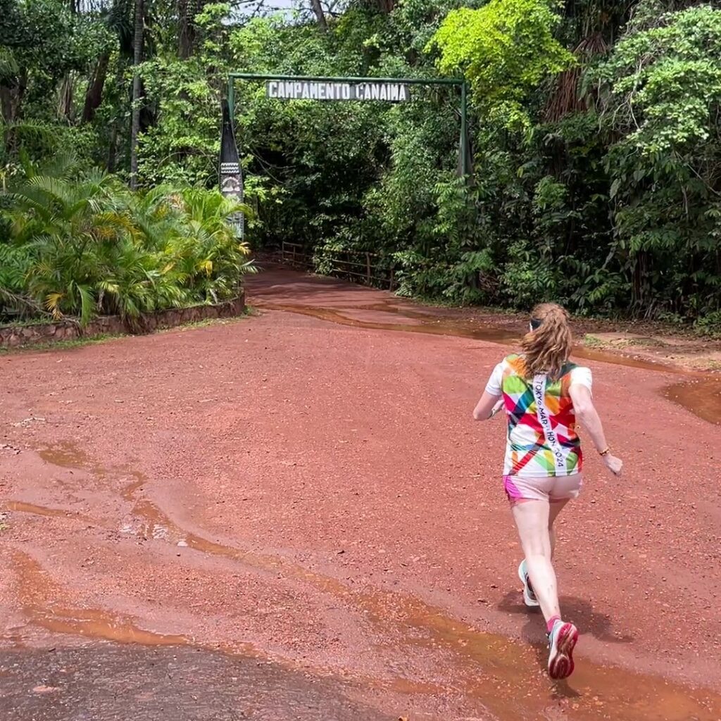 Running in our lodge: Canaima falls