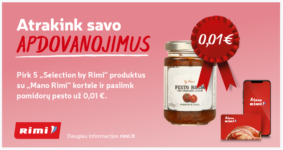 An ad of Pomodoro Pesto in the emails for the Vilnius Marathon 2024