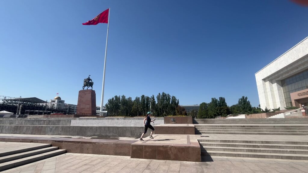 Running in Ala-Too Square