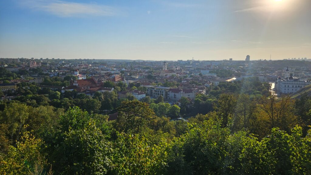 The view from Three Crosses in Vilnius