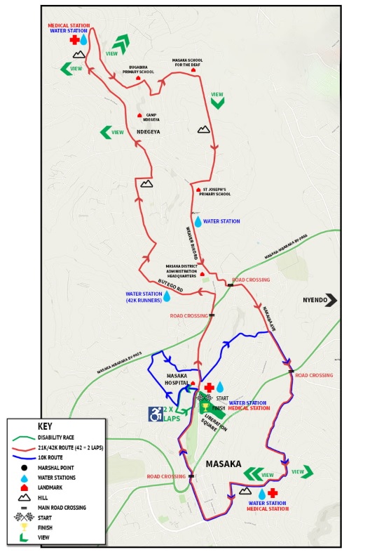 Uganda Marathon Race Course(s) 2025