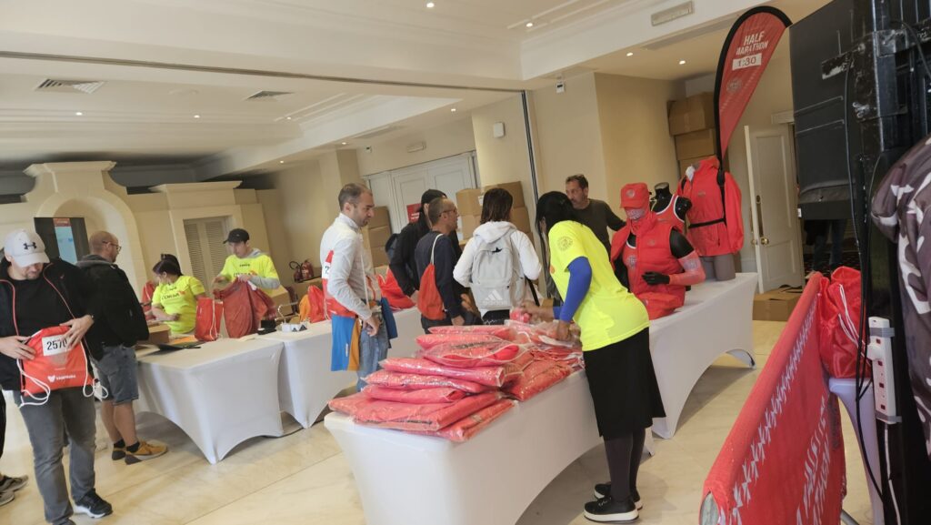 Race pickup for the La Valletaa Marathon 2025