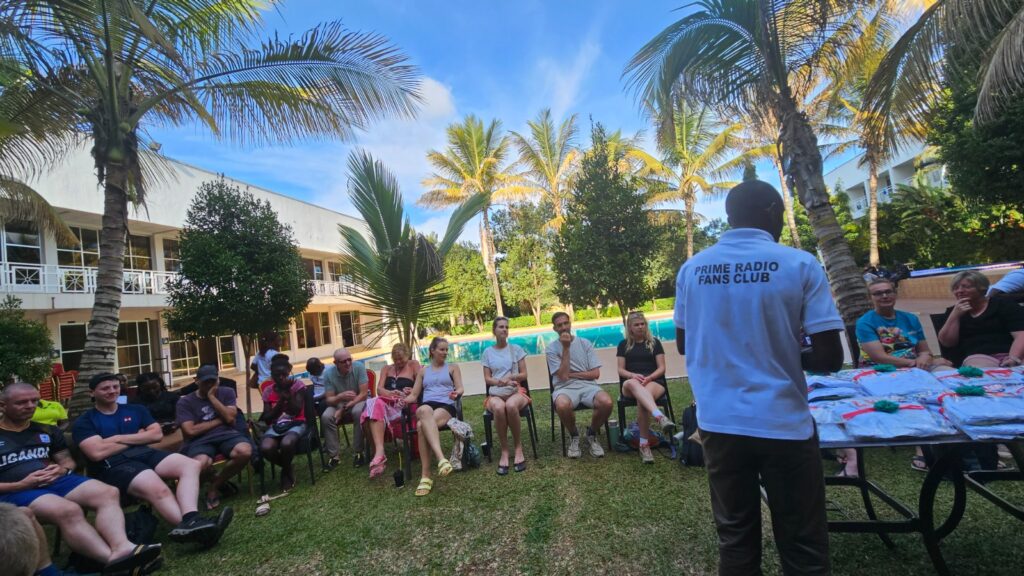 Race briefing for international runners before the Uganda Marathon in 2025 in Masaka