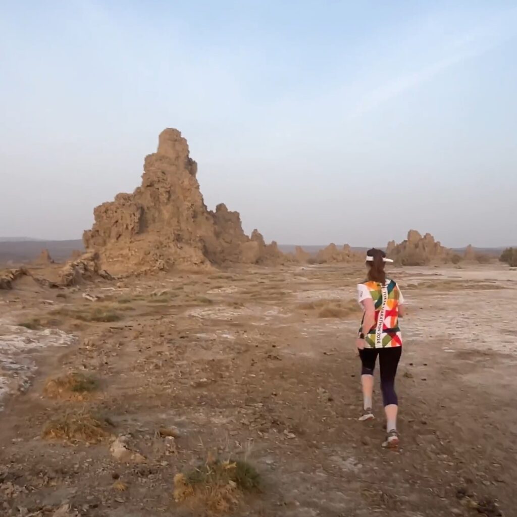 Running in Lake Abbe in Djiobuti in 2025