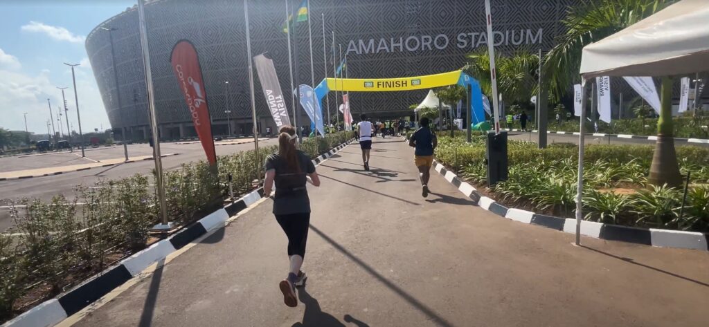 Running the Kigali International Peace Marathon in June 2025, Rwanda