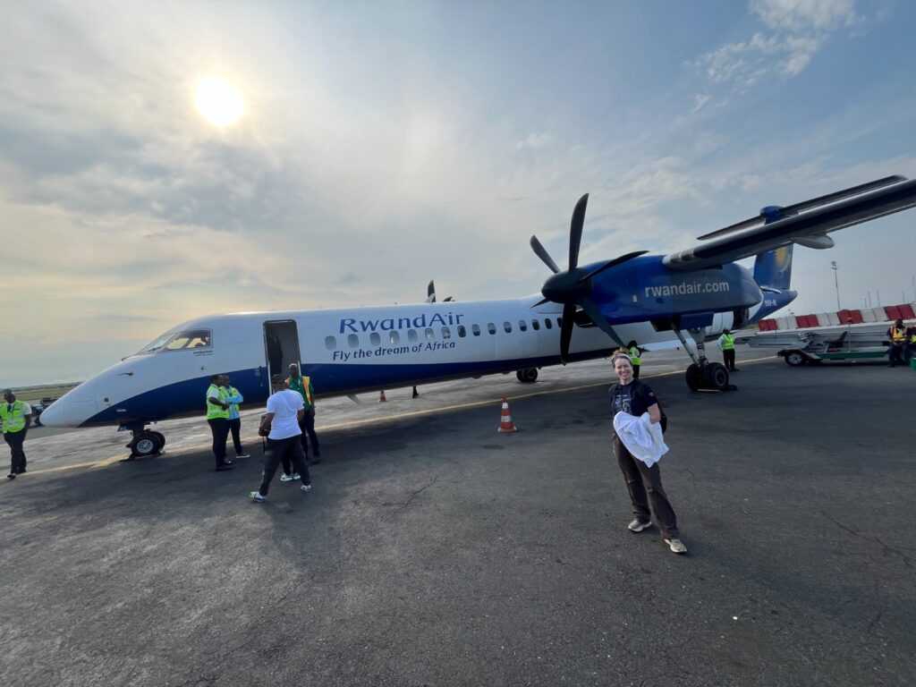 The Rwanda Air Plane that took us to Kigali