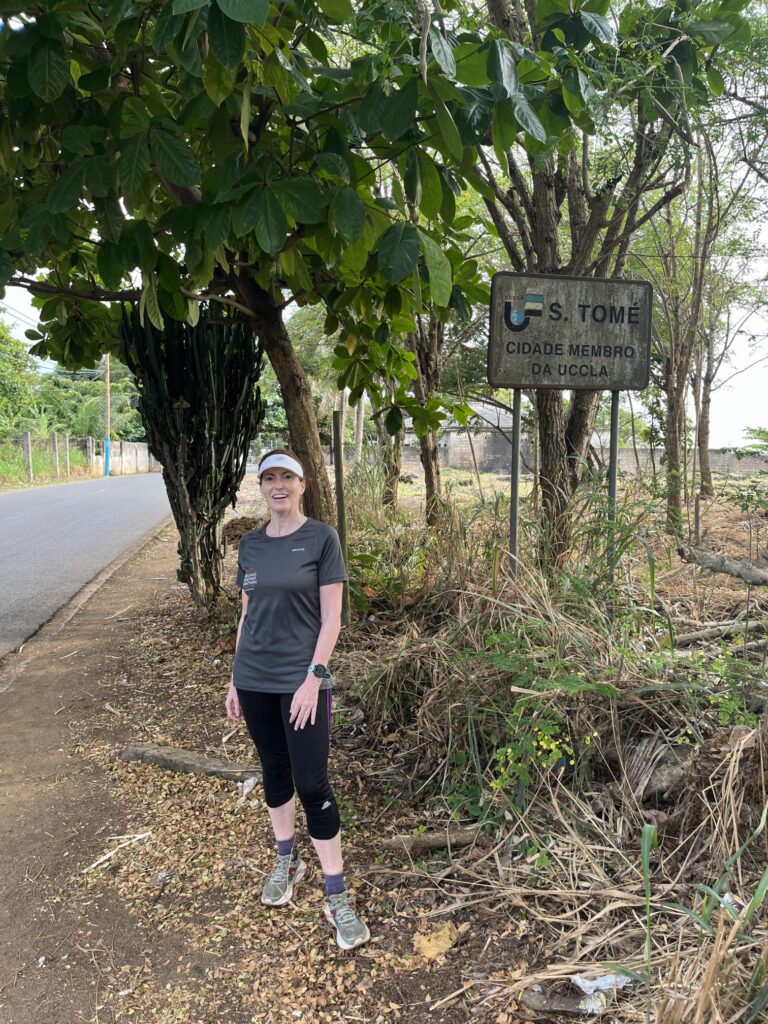 Running in Sao Tomé in June 2025, along the coast at sunrise