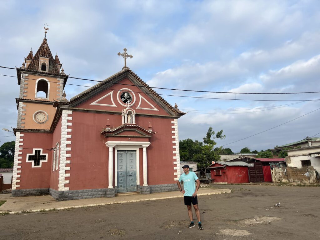 Running in Sao Tomé in June 2025, along the coast at sunrise