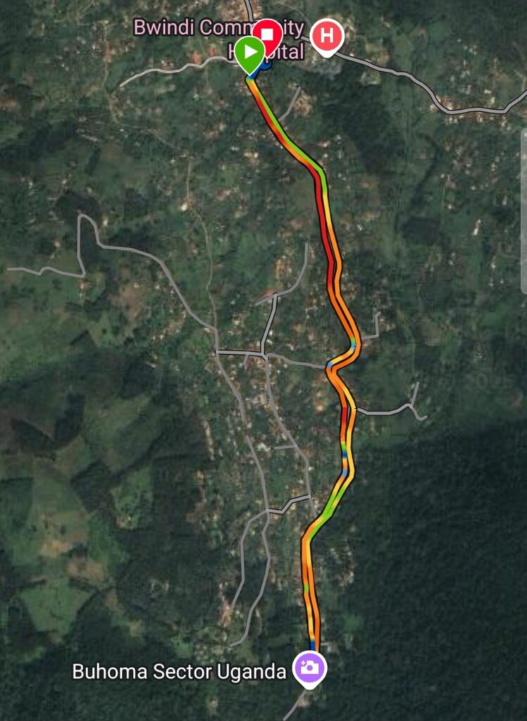 Route Map for a good run in Bwindi Impenetrable forest