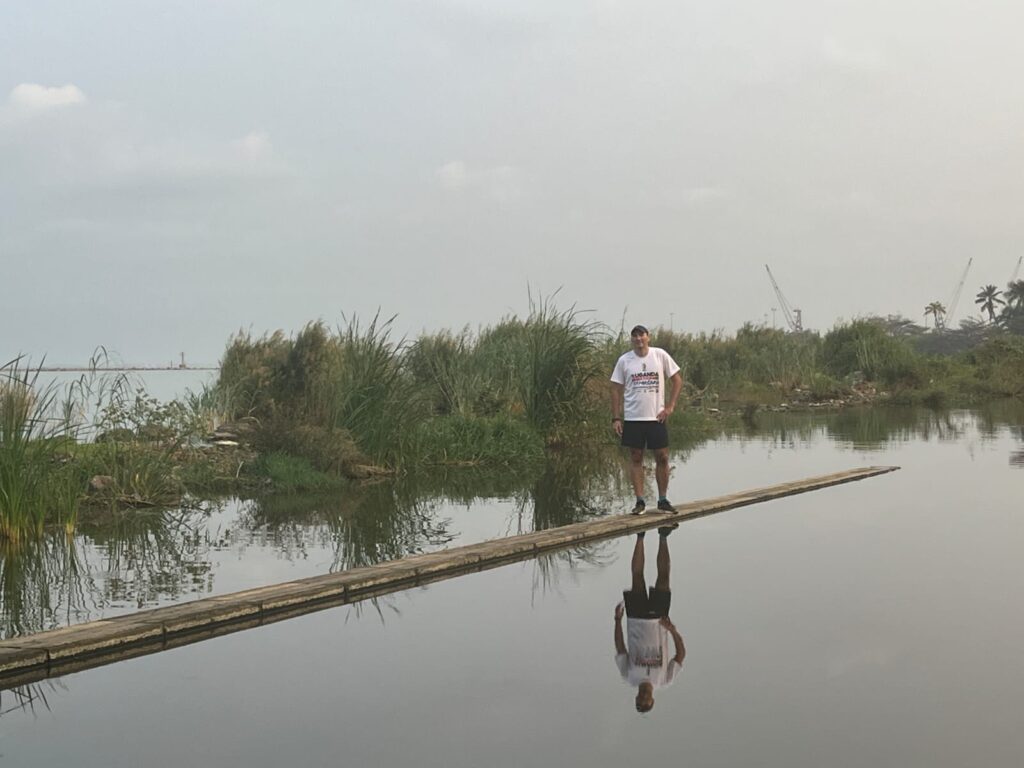 Running along the shore of Lake Tanganika in Bujumbura, Burundi, in June 2025