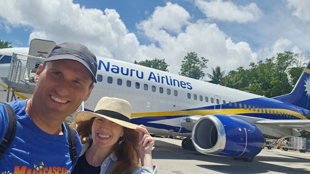 Images of our Nauru Airlines flight that landed in Nauru