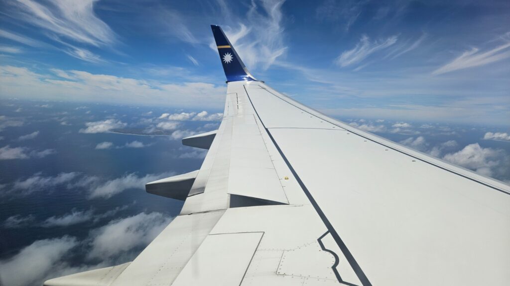 Images of our Nauru Airlines flight that landed in Nauru