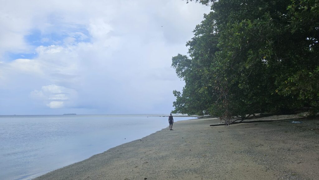 Scenic image of Tuvalu, the least visited country of the world, in the Pacific, in September 2025.
