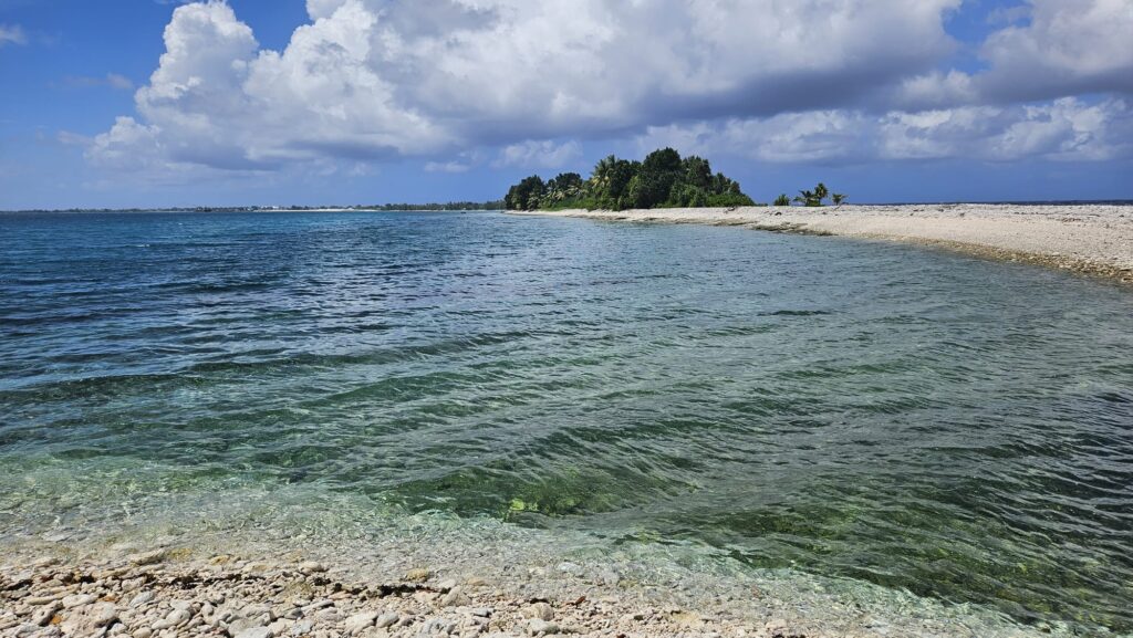 Scenic image of Tuvalu, the least visited country of the world, in the Pacific, in September 2025.