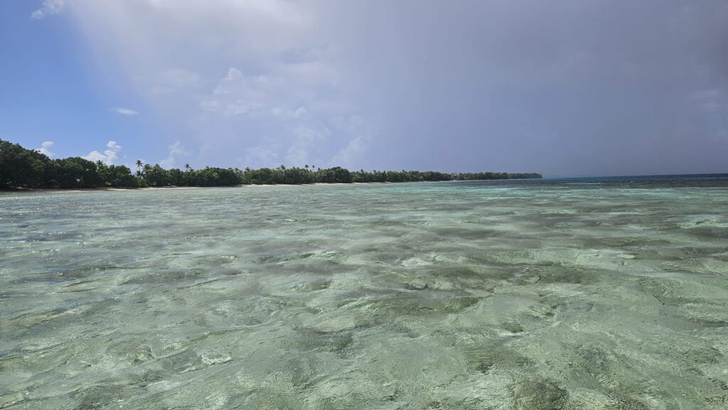 Scenic image of Tuvalu, the least visited country of the world, in the Pacific, in September 2025.