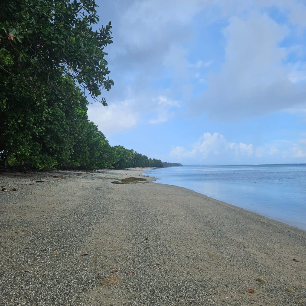 Scenic image of Tuvalu, the least visited country of the world, in the Pacific, in September 2025.