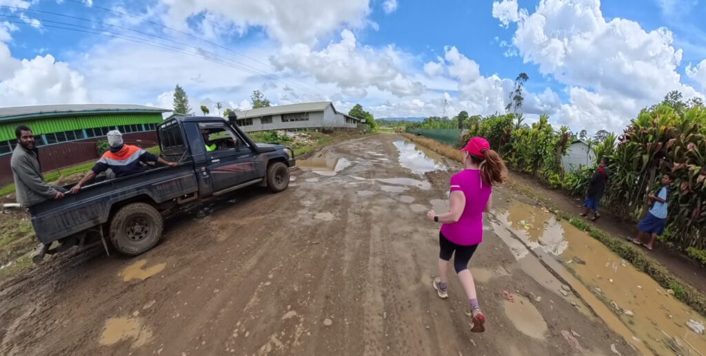 Running in Mount Hagen, Papua New Guinea. Recommended 7 k run.