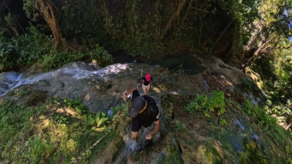 Images of our scenic trail 4k run from Mele Waterfalls to Mele Beach trough Devil's Point Road in Vanuatu