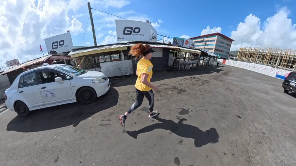 Running in Apia, Samoa, in 2025. Recommended route, 8k.