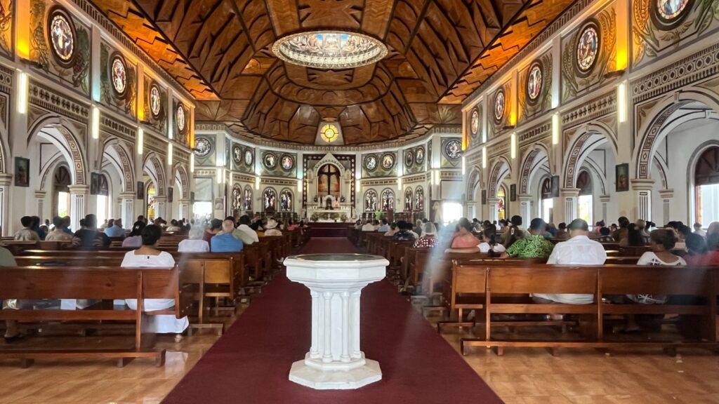 Iconic images of Samoa in 2025 during our run in Apia in August. Mass in the Cathedral.