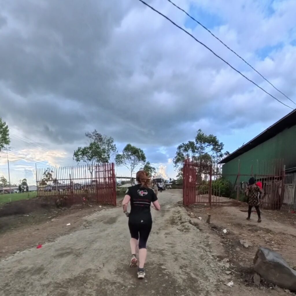 Running in Mount Hagen, Papua New Guinea. 5k run.