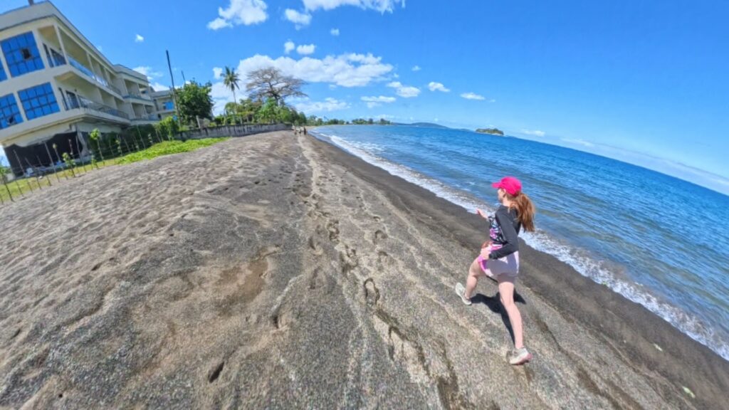 Images of our scenic trail 4k run from Mele Waterfalls to Mele Beach trough Devil's Point Road in Vanuatu