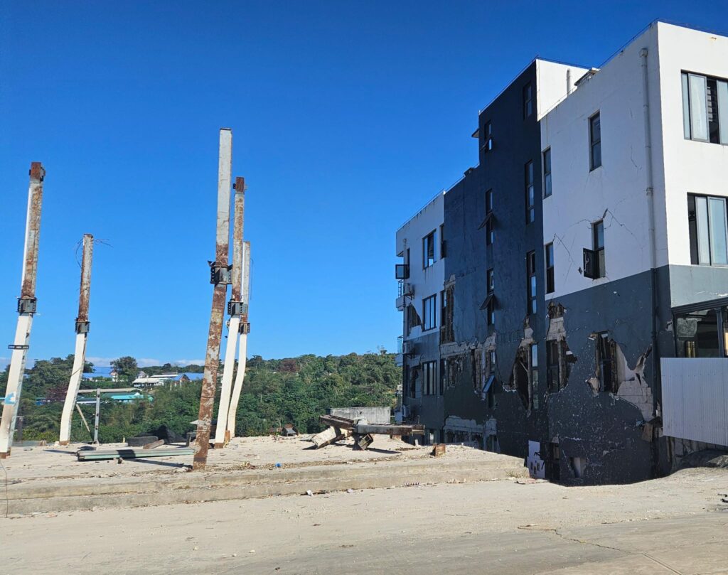 Visible effects of the December 2024 Earthquake in Port Vila, Vanuatu. August 2025.