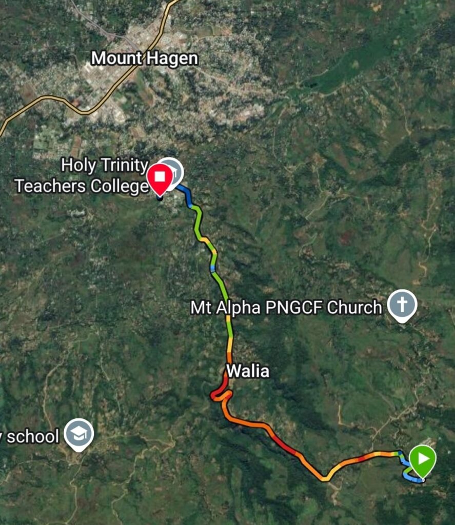7k Running Route in Mount Hagen