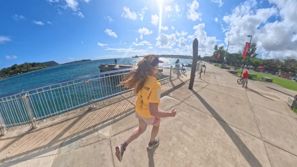 The running ginger running in Port Vila, Vanuatu. 6k run.