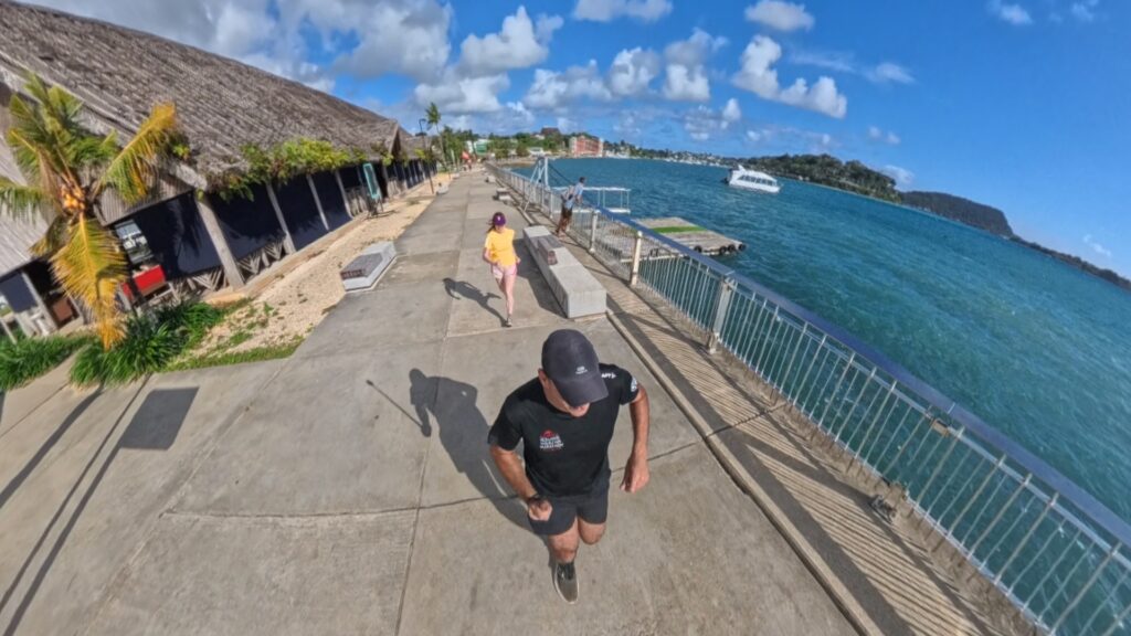 The running ginger running in Port Vila, Vanuatu. 6k run.