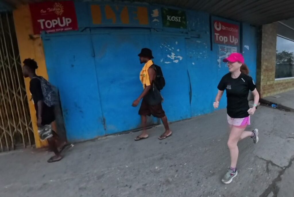 The running ginger running in Honiara, the Solomon Islands.