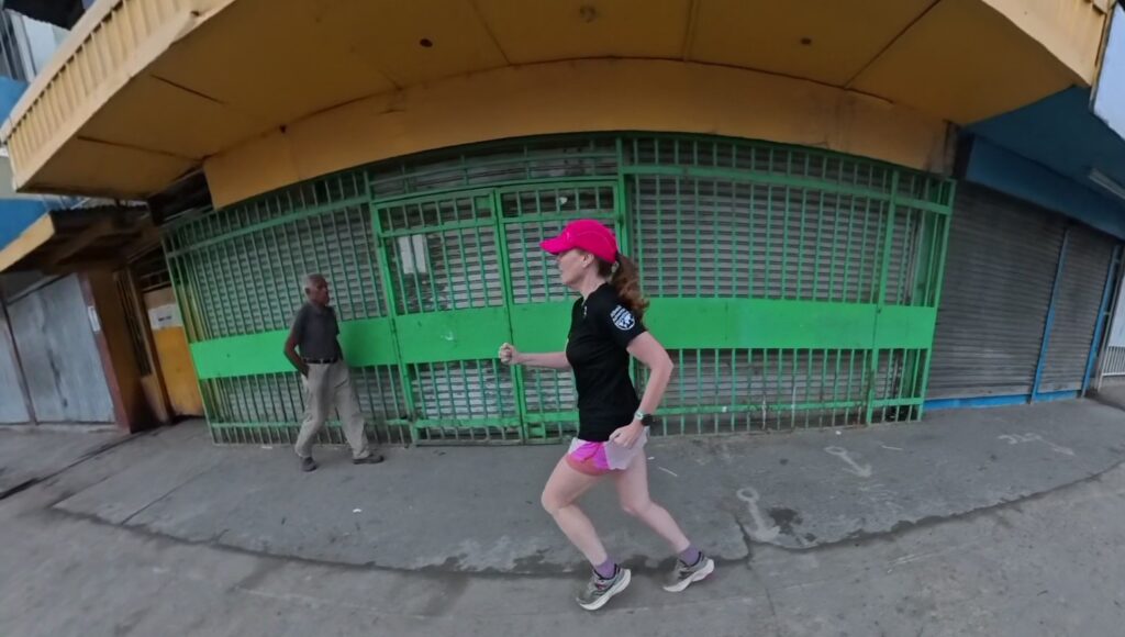 The running ginger running in Honiara, the Solomon Islands.