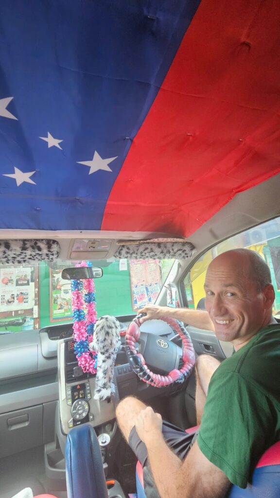Pimp my Samoan drive! Interior of a Samoan car, highly decorated
