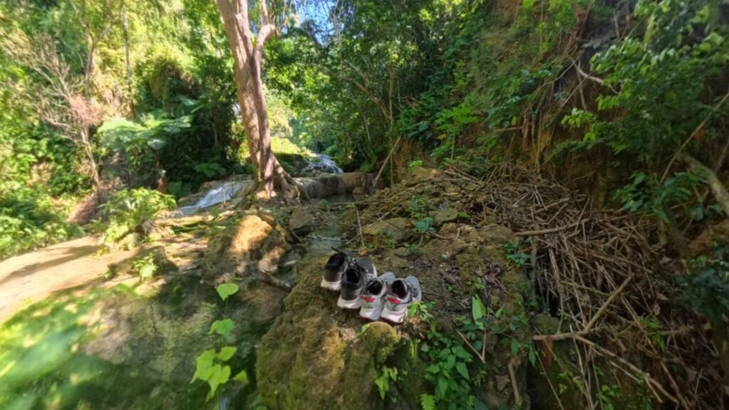 Images of our scenic trail 4k run from Mele Waterfalls to Mele Beach trough Devil's Point Road in Vanuatu