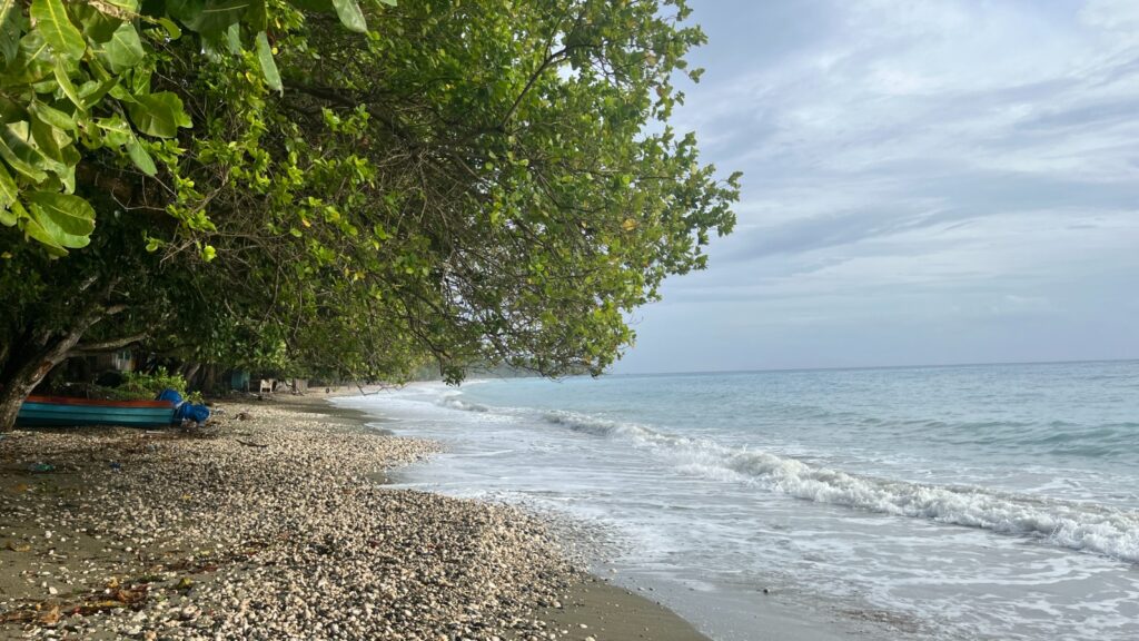 The beaches in Honiara, Solomon Islands, during our 12k run.