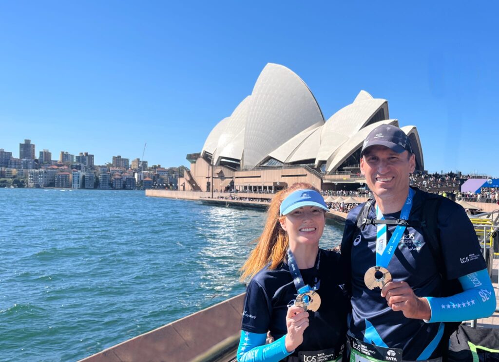 Selected images of our run - sydney marathon 2025 in August, the first time Sydney was a major