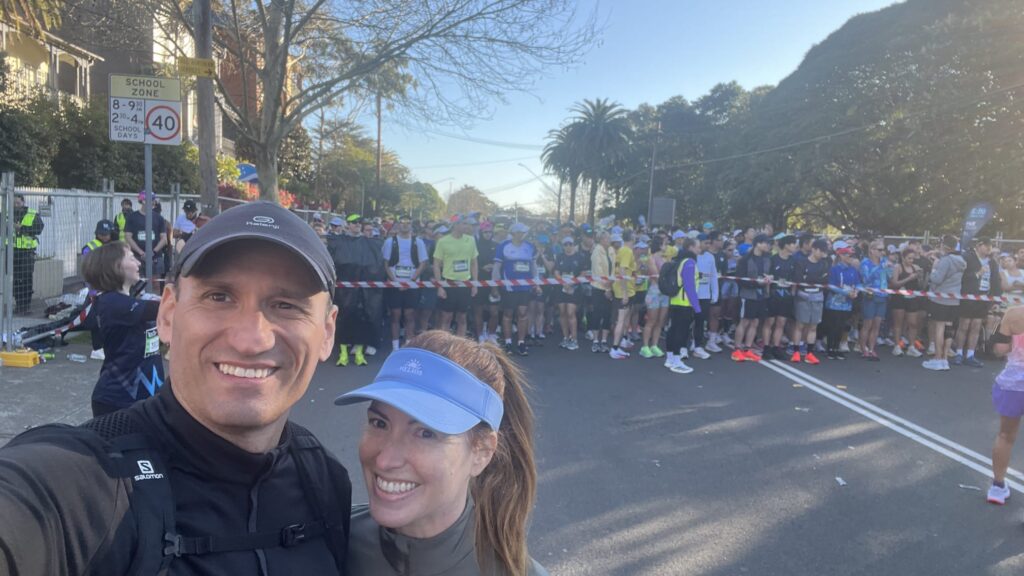 Selected images of our run - sydney marathon 2025 in August, the first time Sydney was a major