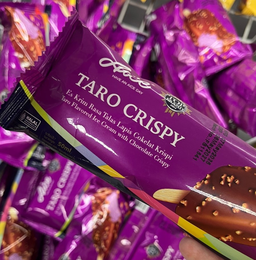 Taro flavoured icecream in Port Vila, Vanuatu.