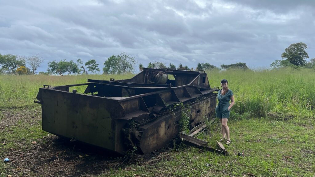 Running and travel guide for the Solomon Islands: what to see before and after your run. Tetere Beach War Museum.