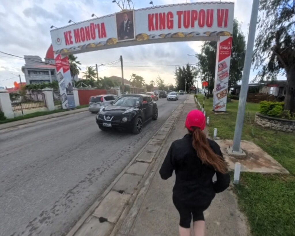 The running ginger running in Nuku'alofa, in Tonga. 6,5 kilometers run.