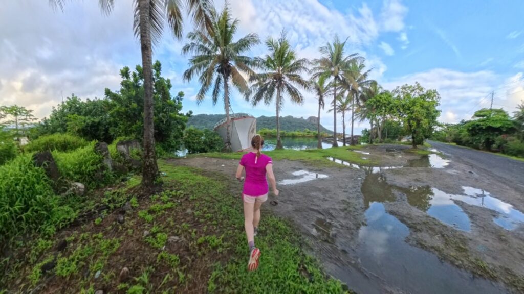 The running ginger running in Pohnpei, Micronesia.