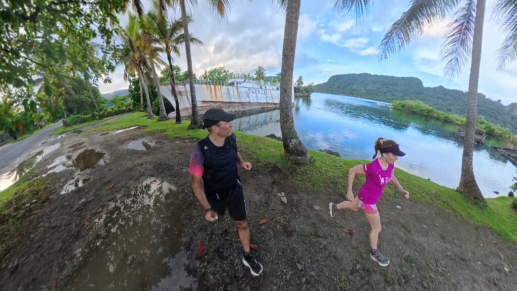 The running ginger running in Pohnpei, Micronesia.