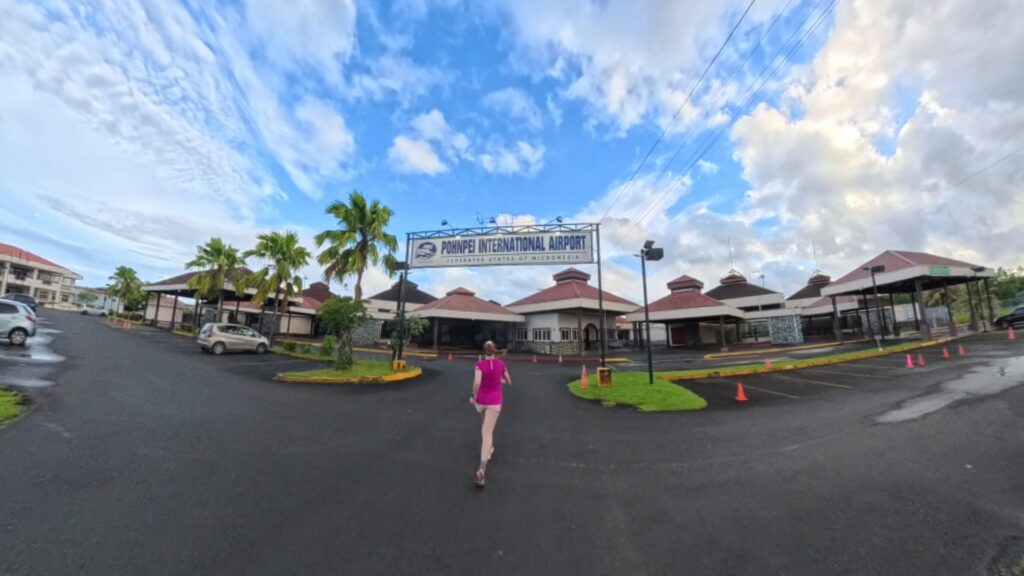 The running ginger running in Pohnpei, Micronesia.