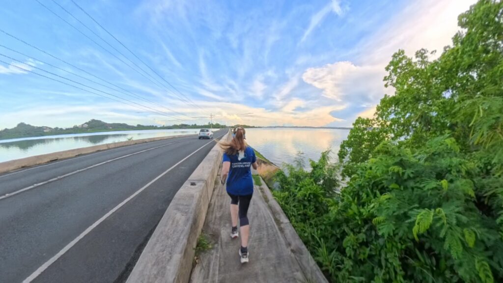 The running ginger running in Koror, Palau
