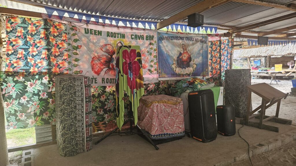Images of North Tarawa in Kiribati in 2025. Cava Bar in Buariki.