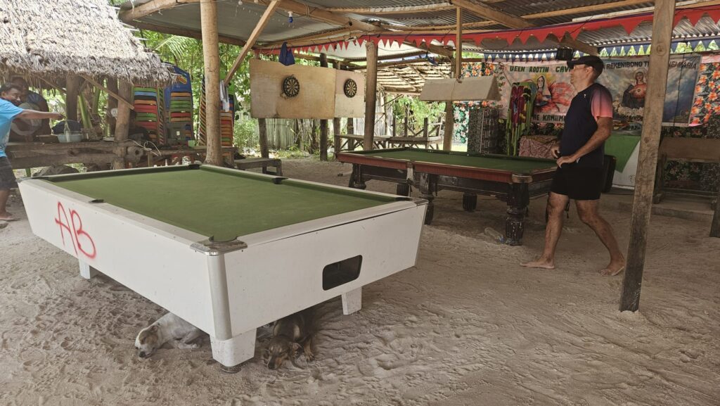Images of North Tarawa in Kiribati in 2025. Cava Bar in Buariki.